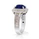 vivid blue sapphire diamond engagement ring platinum
