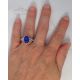 light blue sapphire diamond platinum ring