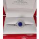 royal blue sapphire cushion cut engagement ring