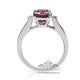 Pink Purple Oval Cut Sapphire Ring