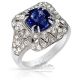 Ceylon Sapphire Engagement Ring - 1.90 ct Cushion Cut GIA