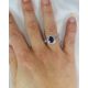 1.20 Untreated Blue pear cut sapphire ring, AIGS 18 kt- 2340