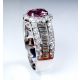 Untreated pink sapphire and diamond Ring-1.52 ct Oval cut 