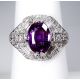 7.50 grams purple sapphire platinum ring