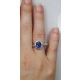 2.09 ct sapphire ring in finger 