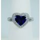 blue Ceylon Sapphire heart cut 