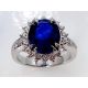 Oval cut Sapphire Ring-5.09 ct Platinum Ceylon Sapphire