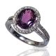 Oval purple sapphire