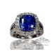 Vivid Blue sapphire ring 