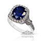 Rich royal blue sapphire ring