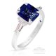 Natural Blue Sapphire Ring, 1.68 ct 18kt Emerald Cut GIA Certified