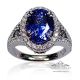 18kt blue sapphire engagement ring 