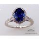 Oval Cut blue  Sapphire ring 