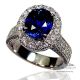 Platinum 3ct blue sapphire