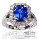 4.03 ct Platinum Sapphire Ring