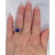 Unheated Color Change Sapphire Ring, 3.57 ct Platinum GIA