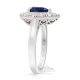Natural Sapphire Ring, 1.29 ct Platinum GIA Certified 