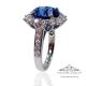 Blue gemstone platinum ring for sale 