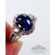blue sapphire 3.29 ct Oval Cut 