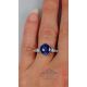 Vivid Blue Sapphire engagement ring 