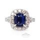 Unheated Sapphire Ring, 2.03 ct Platinum 950 GIA Certified 