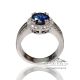 2.31 ct Blue Sapphire ring in Platinum 