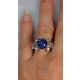 Unheated Round Cut Sapphire Ring, 5.04 ct 18kt GIA Certified 