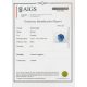 AIGS gemstone identification report for blue sapphire round cut