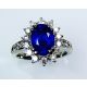 Blue sapphire oval 3.55 tcw