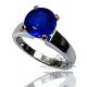 Blue Round Cut Ceylon Sapphire Ring