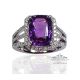 18kt purple sapphire ring