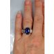 5 crates Platinum blue sapphire ring for ladies 