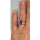 Pink sapphire and diamond ring for men