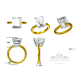 Custom Ring To Set Customers White Sapphire, Platinum & 18kt