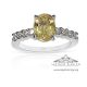 oval yellow sapphire ring