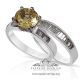 round cut yellow diamond engagement ring
