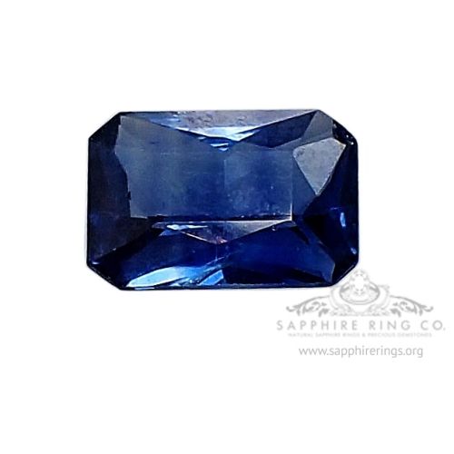 emerald cut blue sapphire