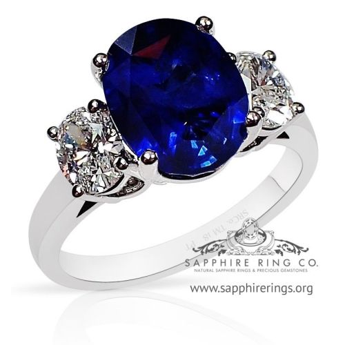 3 Stone Custom sapphire ring 