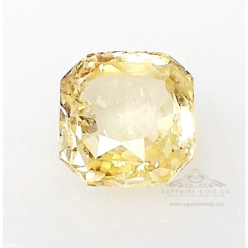Unheated Yellow Ceylon Sapphire, 3.07 ct Cushion Cut GIA Certified 