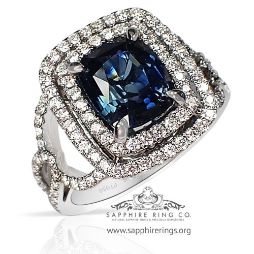 blue Sapphire Diamond Ring