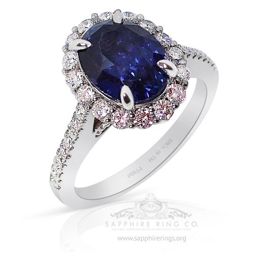 blue-violet Ceylon sapphire ring