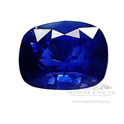 Royal Blue Cushion Cut sapphire 