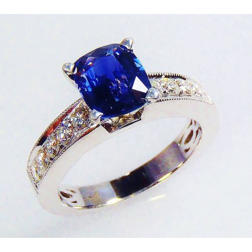 Blue Sapphire engagement ring