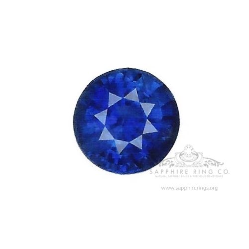 Natural Round Cut Sapphire, 1.53 ct GIA Certified 