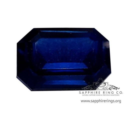 Emerald Cut Ceylon blue Sapphire