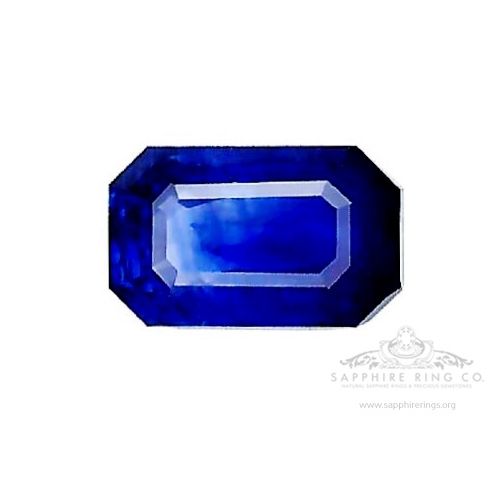 Emerald Cut Ceylon Sapphire, 5.16 ct GIA Certified Origin