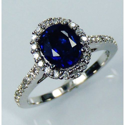 blue Sapphire and Diamond 