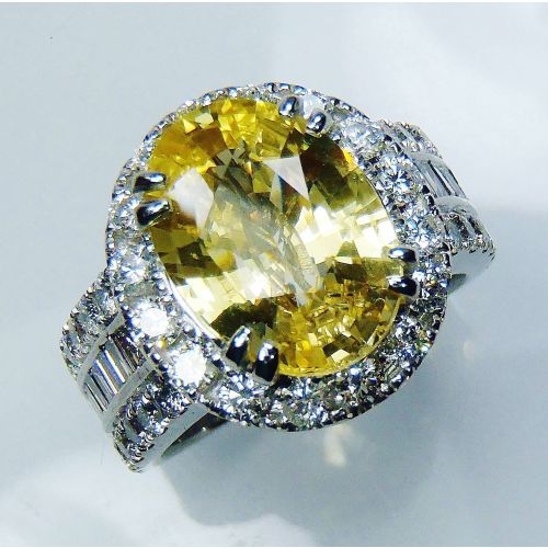Yellow-Oval-Sapphire-&-Diamonds-platinum-ring-for-men