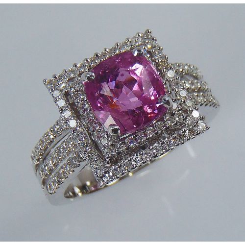 pink Sapphire and Diamond 