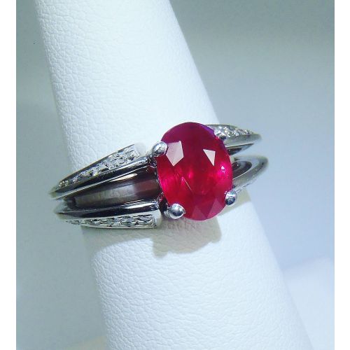 Red Natural Ruby ring 